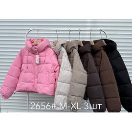 Фотография Куртка женская демисезонная 2656 d.brown р.M-XL "Yafeier" недорого оптом от прямого поставщика