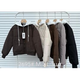 Фотография Куртка женская демисезонная 2695 grey р.M-XL "Yafeier" недорого оптом от прямого поставщика