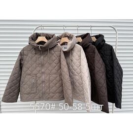 Фотография Куртка женская демисезонная 5570 d.beige р.50-58 "Yafeier" недорого оптом от прямого поставщика