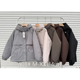Фотография Куртка женская демисезонная 608 grey р.M-2XL "Yafeier" недорого оптом от прямого поставщика