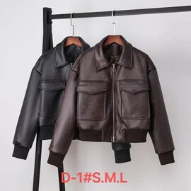 Фотография Куртка женская демисезонная D1 brown р.S-L "Yafeier" недорого оптом от прямого поставщика