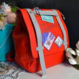Рукзак жіночий 8112 red р.34*30*11 "Luna-bag" недорого оптом від прямого постачальника