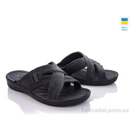 Фотография Шлепки мужские пляжные Лето П11 чорний (8 пар р.40-45) "Favorit" недорого оптом от прямого поставщика