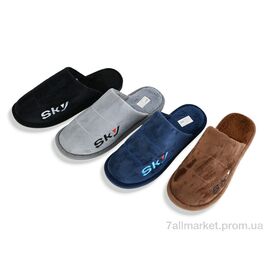 Фотография Тапки мужские домашние Весна/осень DF2513 mix (12 пар р.42-47) "Alex" недорого оптом от прямого поставщика