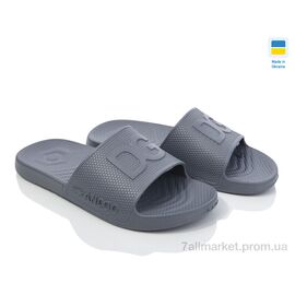 Фотография Шлепки мужские пляжные Лето 131 сірий (8 пар р.41-46) "Golden Lion" недорого оптом от прямого поставщика
