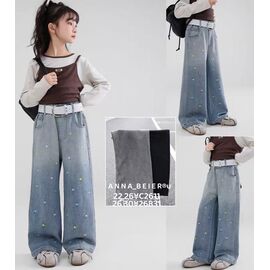 Фотография Джинсы детские на девочку C2611 black р.22-26 "Major" недорого оптом от прямого поставщика