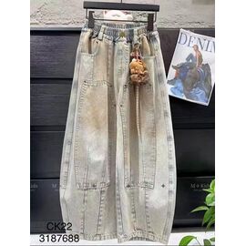 Фотография Штаны детские спортивные на девочку CK22 l.grey р.120-170 "Major" недорого оптом от прямого поставщика