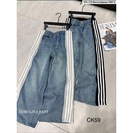 Фотография Джинсы детские на девочку CK59 blue-black р.120-170 "Major" недорого оптом от прямого поставщика