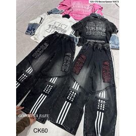 Фотография Джинсы детские на девочку CK60 black р.120-170 "Major" недорого оптом от прямого поставщика