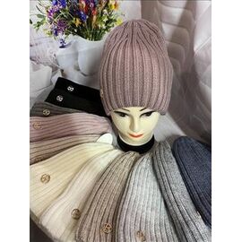 Фотография Шапка зимняя женская CN1980 mix р.56-60 "SELFI" недорого оптом от прямого поставщика