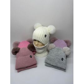 Фотография Комплект детский тёплый на девочку CN2025 mix р.3-12 "SELFI" недорого оптом от прямого поставщика