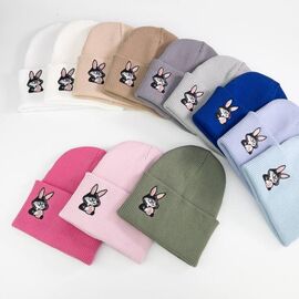 Фотография Шапка детская зимняя унисекс CN2027 mix р.52-58 "SELFI" недорого оптом от прямого поставщика