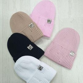 Фотография Шапка детская зимняя на девочку CN2031 mix р.50-54 "SELFI" недорого оптом от прямого поставщика