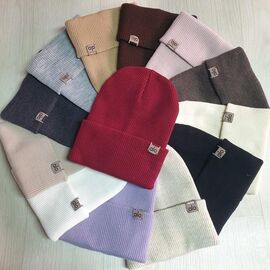 Фотография Шапка подростковая тёплая CN2094 mix р.one size "SELFI" недорого оптом от прямого поставщика