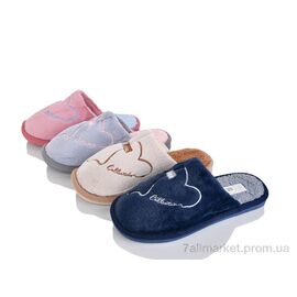 Фотография Тапки женские для дома Весна/осень Шльопки Ж2504 mix (12 пар р.36-41) "Progress" недорого оптом от прямого поставщика