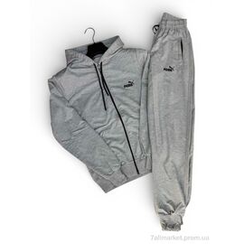 Фотография Спортивный костюм мужской Весна/осень 02Pu св.сірий (4 шт. р.сетка M-2XL) "Sport style" недорого оптом от прямого поставщика