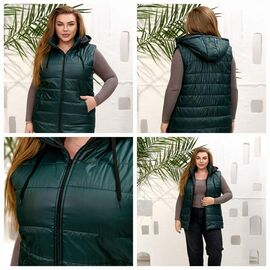 Фотография Жилетка женская SD3 green р.52-62 "SDF" недорого оптом от прямого поставщика