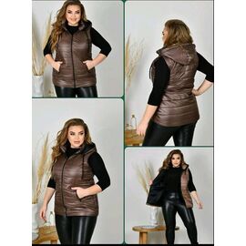 Фотография Жилетка женская SD4 brown р.52-62 "SDF" недорого оптом от прямого поставщика