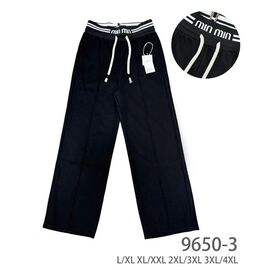 Фотография Штаны спортивные женские 9650-3 black р.L-4XL "Hoan" недорого оптом от прямого поставщика