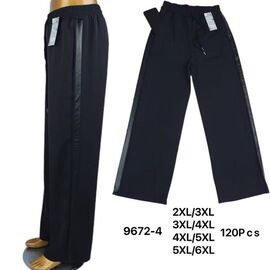 Фотография Штаны спортивные женские 9672-4 black р.2XL-6XL "Hoan" недорого оптом от прямого поставщика
