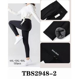 Фотография Лосины женские тёплые TBS2948-2 black р.4XL-6XL "Hoan" недорого оптом от прямого поставщика