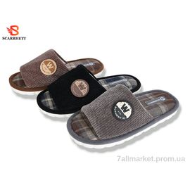 Тапки чоловічі домашні Весна/осінь K1708 mix (12 пар р.42-47) "SCARRHETT" недорого оптом від прямого постачальника