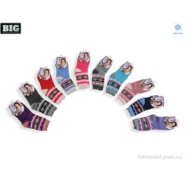 Фотография Носочки для детей Зима 3839 (6-7) mix (12 шт. р.сетка 6-7) "BIG" недорого оптом от прямого поставщика