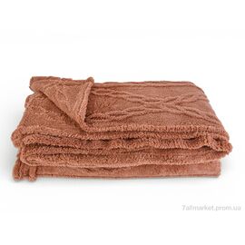 Фотография Плед  08998 косичка brown 200x240см (1 шт. р.сетка One size) "Obuvok" недорого оптом от прямого поставщика