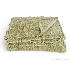 Фотография Плед  08998 косичка green 200x240см (1 шт. р.сетка One size) "Obuvok" недорого оптом от прямого поставщика