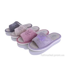Фотография Тапки женские для дома Весна/осень MD10400 mix (12 пар р.36-41) "M&L  Alex13" недорого оптом от прямого поставщика