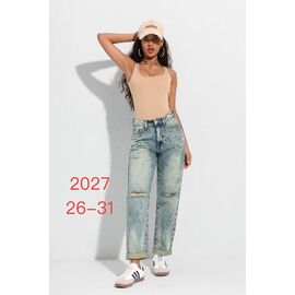Джинси жіночі 2027 l.blue р.26-31 "NewJeans" недорого оптом від прямого постачальника