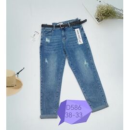 Фотография Джинсы женские D586 blue р.28-33 "NewJeans" недорого оптом от прямого поставщика