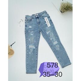 Фотография Джинсы женские D578 l.blue р.25-30 "NewJeans" недорого оптом от прямого поставщика