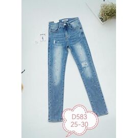 Фотография Джинсы женские D583 blue р.25-30 "NewJeans" недорого оптом от прямого поставщика