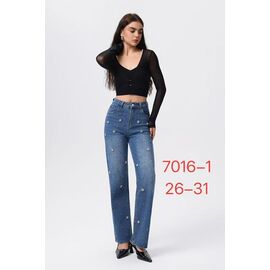 Фотография Джинсы женские 7016-1 blue р.26-31 "NewJeans" недорого оптом от прямого поставщика