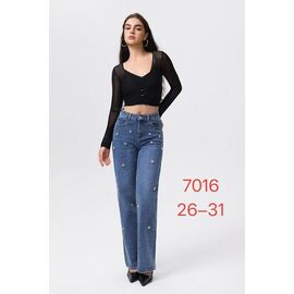 Фотография Джинсы женские 7016 blue р.26-31 "NewJeans" недорого оптом от прямого поставщика