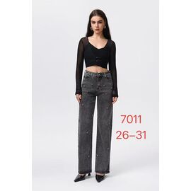 Фотография Джинсы женские 7011 d.grey р.26-31 "NewJeans" недорого оптом от прямого поставщика