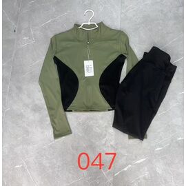Фотография Костюм спортивный женский тёплый 047 olive р.S-XL "NewJeans" недорого оптом от прямого поставщика