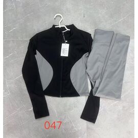 Фотография Костюм спортивный женский тёплый 047 black р.S-XL "NewJeans" недорого оптом от прямого поставщика