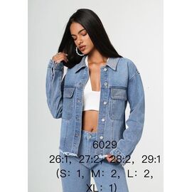 Фотография Куртка женская демисезонная 6029 l.blue р.S-XL "NewJeans" недорого оптом от прямого поставщика
