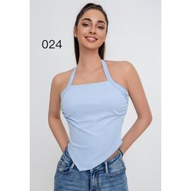 Фотография Майка женская J0024 l.blue р.S-XL "NewJeans" недорого оптом от прямого поставщика