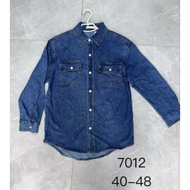 Фотография Рубашка женская 7012 blue р.40-48 "NewJeans" недорого оптом от прямого поставщика