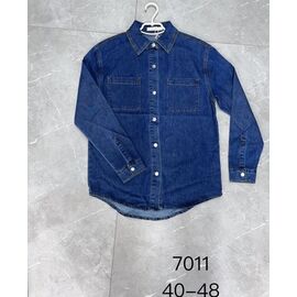 Фотография Рубашка женская 7011 blue р.40-48 "NewJeans" недорого оптом от прямого поставщика