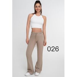 Фотография Штаны спортивные женские J0026 beige р.S-XL "NewJeans" недорого оптом от прямого поставщика