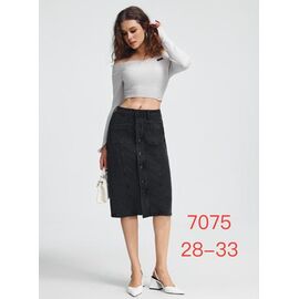 Спідниця жіноча 7075 black р.28-33 "NewJeans" недорого оптом від прямого постачальника