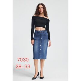 Спідниця жіноча 7030 blue р.28-33 "NewJeans" недорого оптом від прямого постачальника