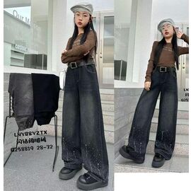 Фотография Джинсы детские на девочку 258819 navy р.28-32 "Meloria" недорого оптом от прямого поставщика