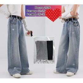 Фотография Джинсы детские на девочку 2603 black р.22-26 "Meloria" недорого оптом от прямого поставщика