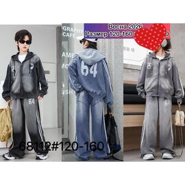 Фотография Костюм детский спортивный на девочку 68112 d.grey р.120-160 "Meloria" недорого оптом от прямого поставщика