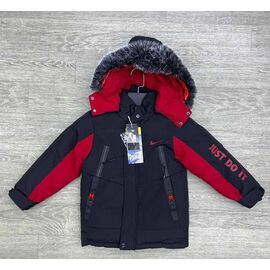 Курка дитяча зимова на хлопчика NW104-109 black р.8-12 "MirWear kids" недорого оптом від прямого постачальника